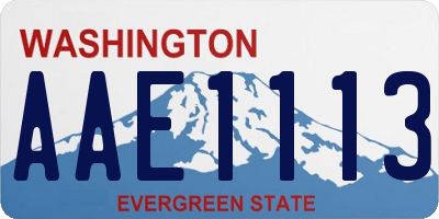 WA license plate AAE1113