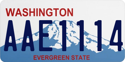 WA license plate AAE1114