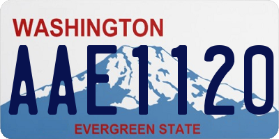 WA license plate AAE1120