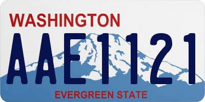 WA license plate AAE1121