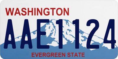 WA license plate AAE1124