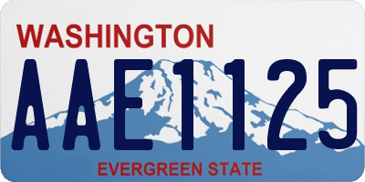 WA license plate AAE1125