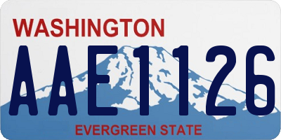 WA license plate AAE1126