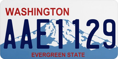 WA license plate AAE1129