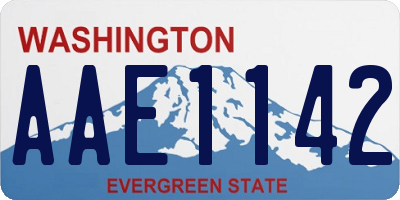 WA license plate AAE1142