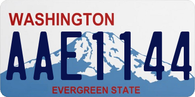 WA license plate AAE1144