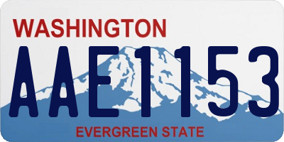 WA license plate AAE1153