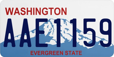 WA license plate AAE1159