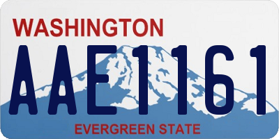 WA license plate AAE1161