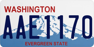 WA license plate AAE1170