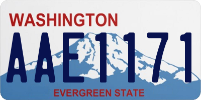 WA license plate AAE1171