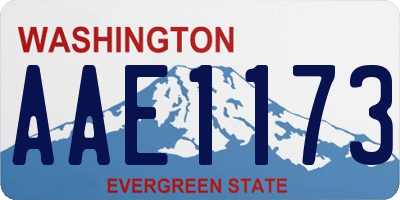 WA license plate AAE1173