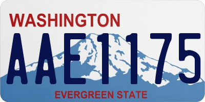 WA license plate AAE1175