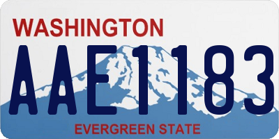 WA license plate AAE1183