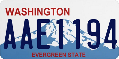 WA license plate AAE1194