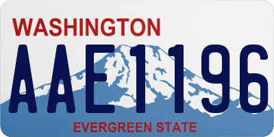 WA license plate AAE1196