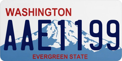 WA license plate AAE1199