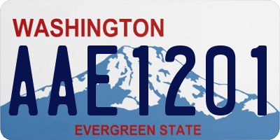 WA license plate AAE1201