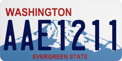 WA license plate AAE1211