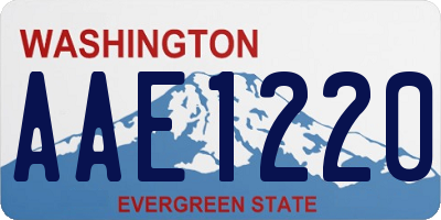 WA license plate AAE1220