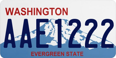 WA license plate AAE1222