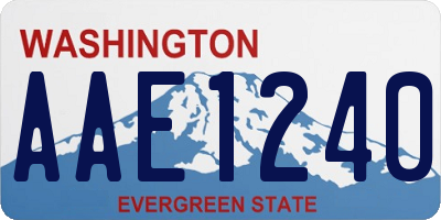 WA license plate AAE1240