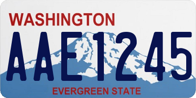 WA license plate AAE1245