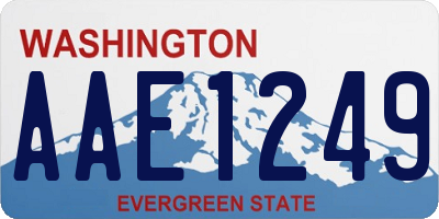 WA license plate AAE1249