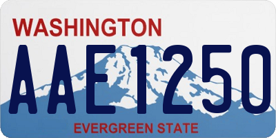 WA license plate AAE1250