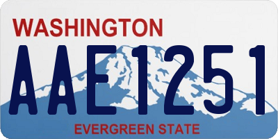 WA license plate AAE1251