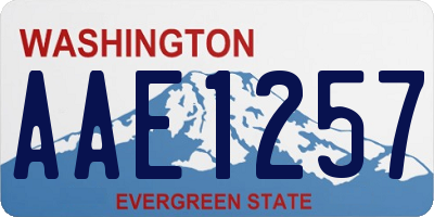 WA license plate AAE1257