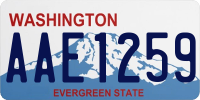 WA license plate AAE1259