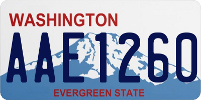 WA license plate AAE1260