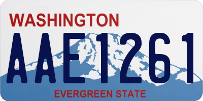 WA license plate AAE1261
