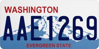 WA license plate AAE1269
