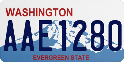 WA license plate AAE1280