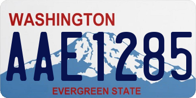 WA license plate AAE1285