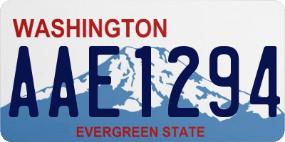 WA license plate AAE1294