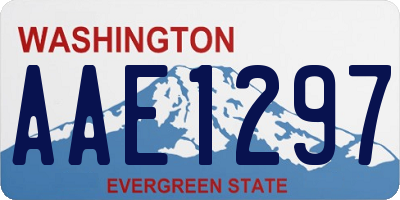 WA license plate AAE1297