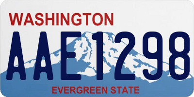WA license plate AAE1298