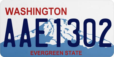 WA license plate AAE1302