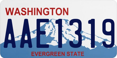 WA license plate AAE1319