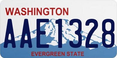 WA license plate AAE1328