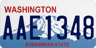 WA license plate AAE1348