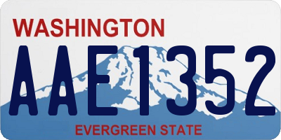 WA license plate AAE1352