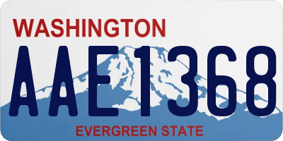 WA license plate AAE1368