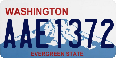 WA license plate AAE1372