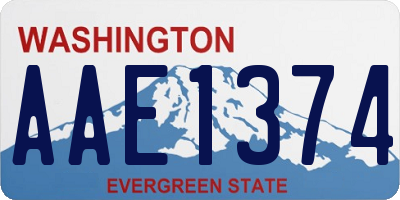 WA license plate AAE1374