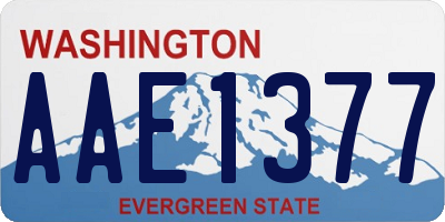 WA license plate AAE1377