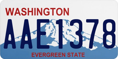 WA license plate AAE1378